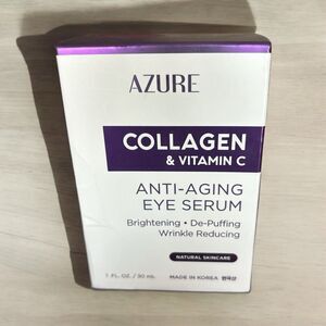 Azure Collagen &‎ Vitamin C Anti-Aging Eye Serum 1.0 Fl oz NO WRINKLES
